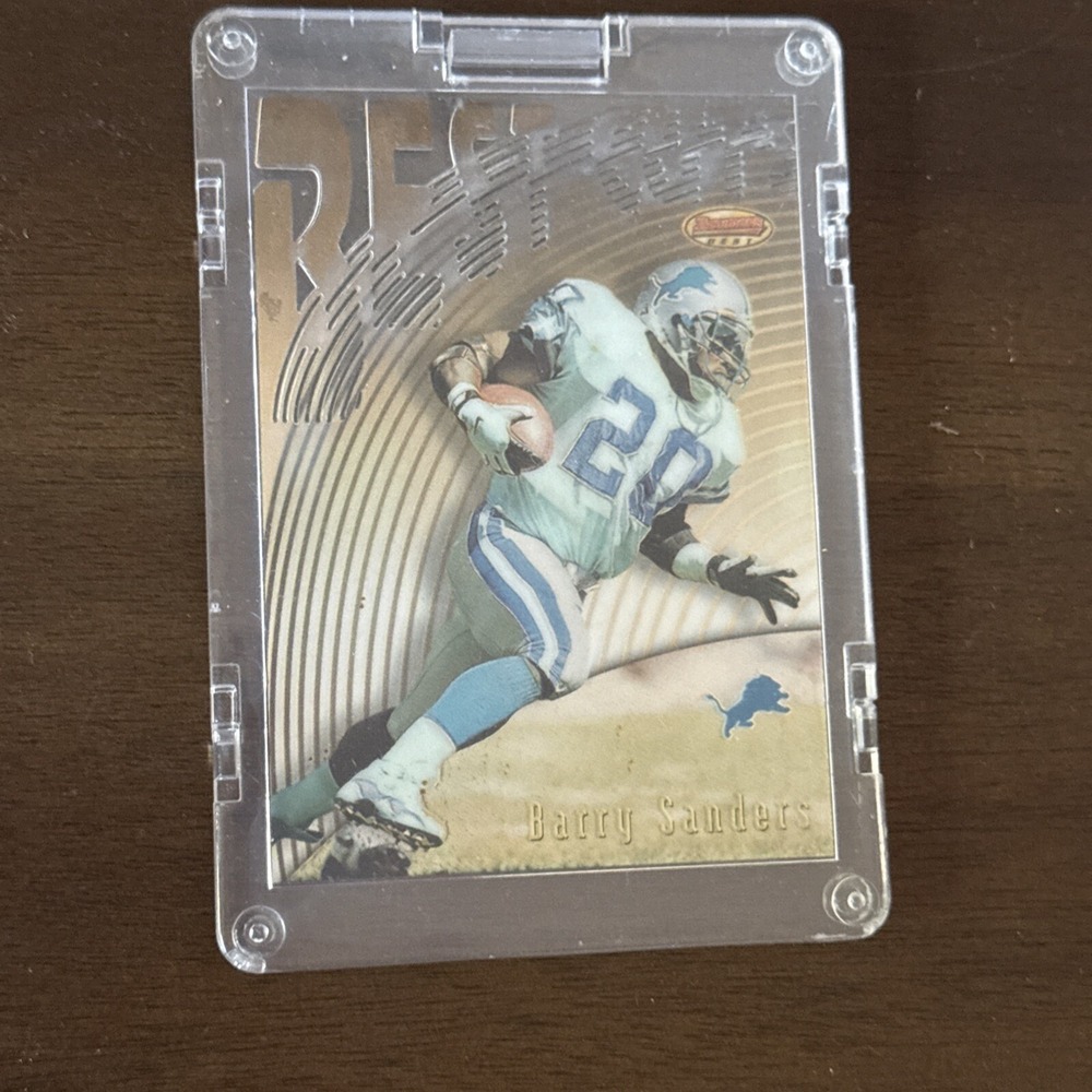 BARRY SANDERS 1997 BOWMAN'S BEST CUTS #BC15 CHROME INSERT PSA 9 LIONS‎ NFL HOF